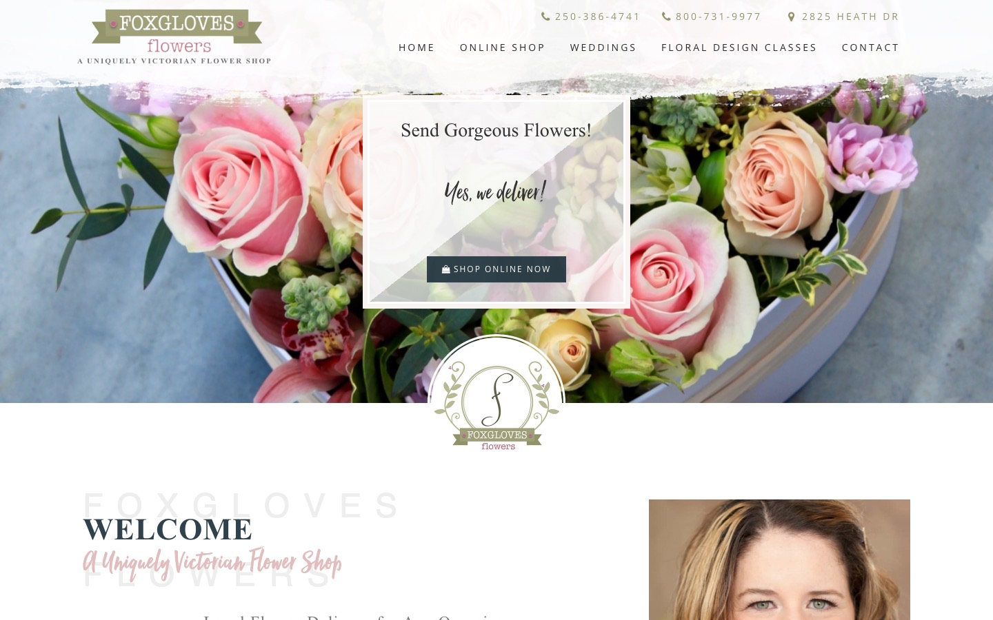 The current homepage